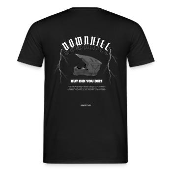 Downhill Mountain Biker DH MTB Enduro Gravity - Men's T-Shirt - black - Back - AI Model Male 178 light (178cm)