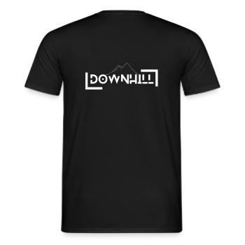 Downhill Mountain Biker DH MTB Enduro Gravity Trail - Men's T-Shirt - black - Back - AI Model Male 178 light (178cm)