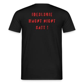Ideologie Macht Nicht Satt - Männer T-Shirt - Schwarz - Hinten - AI Model Male 178 light (178cm)