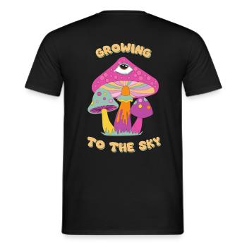 Growing - Men's T-Shirt - black - Back - AI Model Male 178 light (178cm)