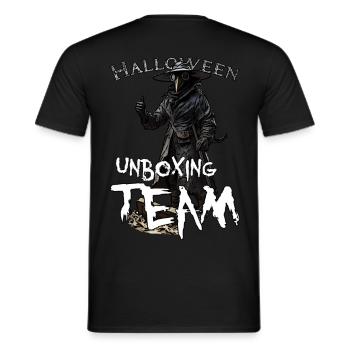 Halloween Unboxing Team Single-Design - Männer T-Shirt - Schwarz - Hinten - AI Model Male 178 light (178cm)