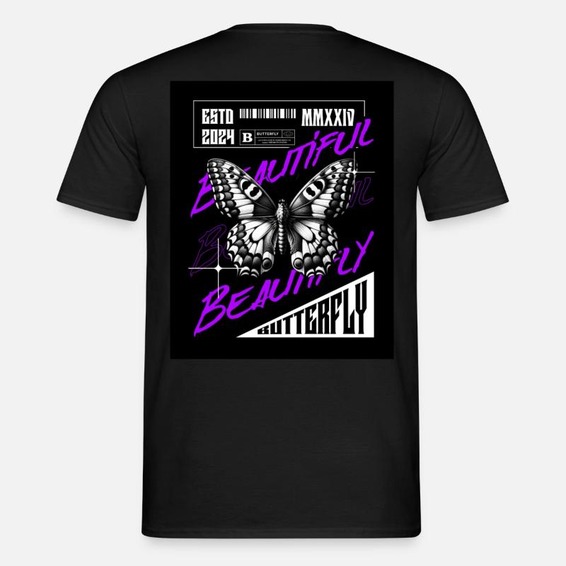 Beautiful Butterfly - Männer T-Shirt - Schwarz