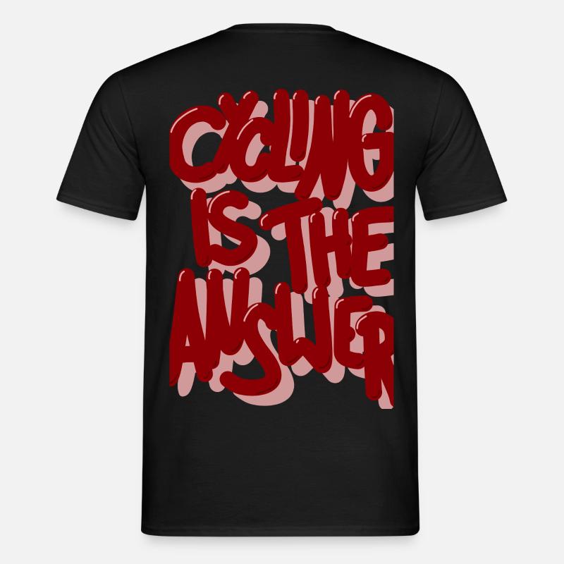 Cycling is the answer weinrot - Männer T-Shirt - Schwarz