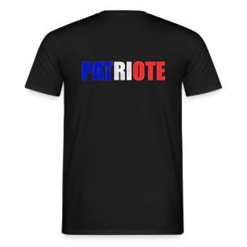 patriote03.png - T-shirt homme - noir - Dos - AI Model Male 178 light (178cm)