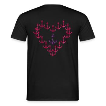 Anker - Männer T-Shirt - Schwarz - Hinten - AI Model Male 178 light (178cm)