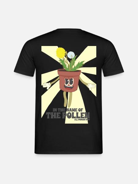Super Pollen Blume - Männer T-Shirt - Schwarz