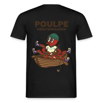 Poulpe pêcheur méditerranéen - T-shirt homme - noir - Dos - AI Model Male 178 light (178cm)