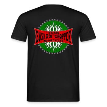 Euskadi chopper team - Men's T-Shirt - black - Back - AI Model Male 178 light (178cm)
