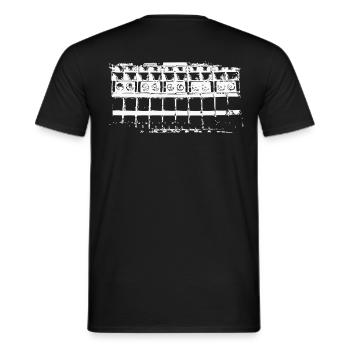 sound system - Men's T-Shirt - black - Back - AI Model Male 178 light (178cm)