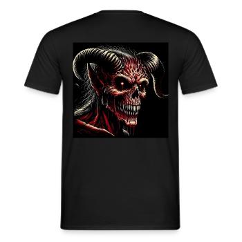Démon infernal - 01 - T-shirt homme - noir - Dos - AI Model Male 178 light (178cm)