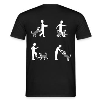 Dog Dancing 3-1 - Männer T-Shirt - Schwarz - Hinten - AI Model Male 178 light (178cm)