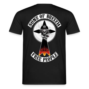 sons of breizh bretagne - T-shirt homme - noir - Dos - AI Model Male 178 light (178cm)