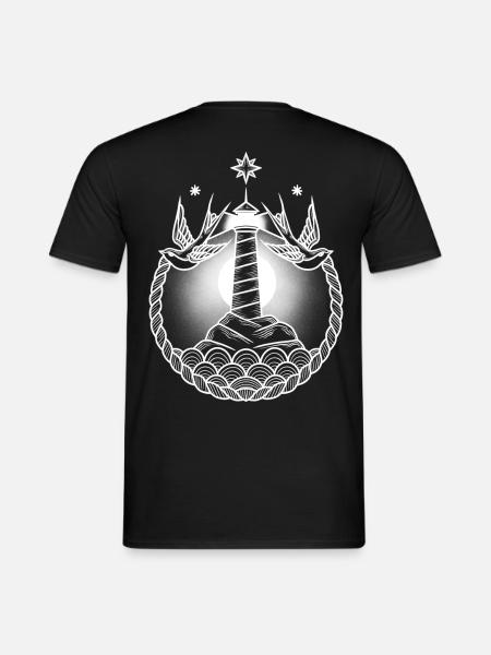 Lighthouse swallow - Men's T-Shirt - black
