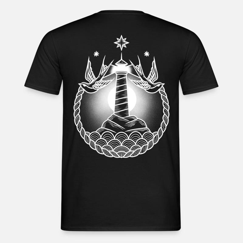 Leuchtturmschwalbe - Männer T-Shirt - Schwarz
