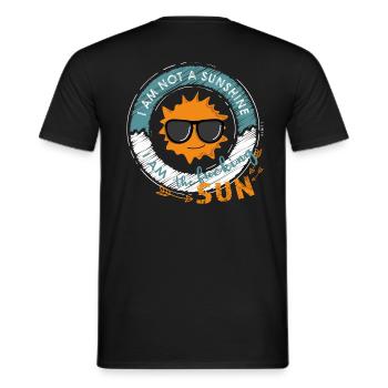 I am not a sunshine (weiss) - Männer T-Shirt - Schwarz - Hinten - AI Model Male 178 light (178cm)
