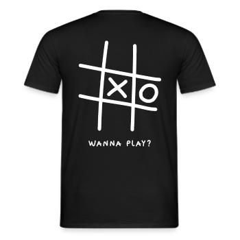 Tic Tac Toe - Men's T-Shirt - black - Back - AI Model Male 178 light (178cm)