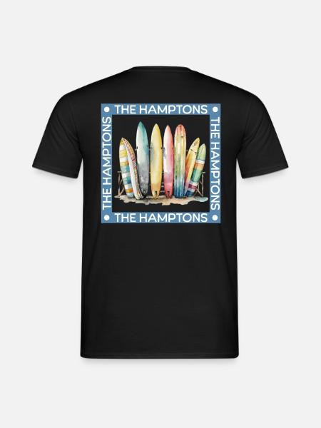 The Hamptons surfing - Men's T-Shirt - black