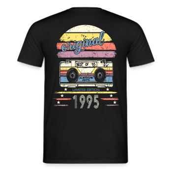 1995 geboren - limited edition original - Männer T-Shirt - Schwarz - Hinten - AI Model Male 178 light (178cm)