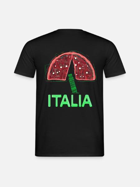 Italia Pizza Pise - T-shirt homme - noir