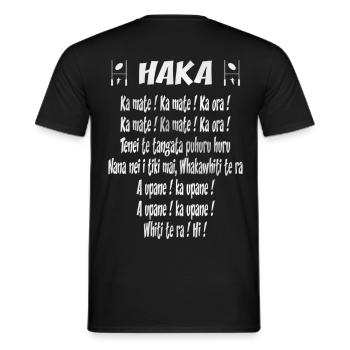 maori_haka_rugby - Men's T-Shirt - black - Back - AI Model Male 178 light (178cm)