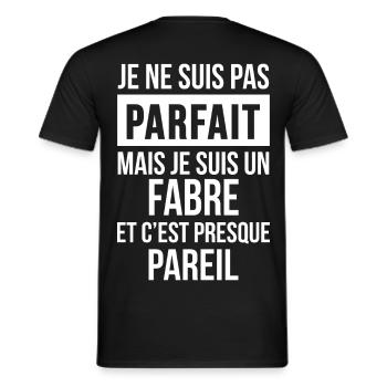 Nom de Famille - FABRE - T-shirt homme - noir - Dos - AI Model Male 178 light (178cm)