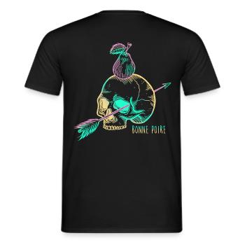 Skull pear yellow - T-shirt homme - noir - Dos - AI Model Male 178 light (178cm)
