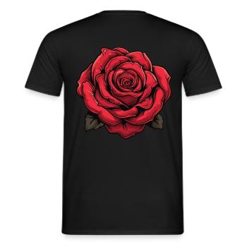 La rose des géants - T-shirt homme - noir - Dos - AI Model Male 178 light (178cm)