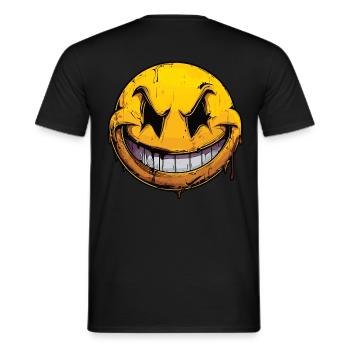 Freches Smile - The crazy Smile - Men's T-Shirt - black - Back - AI Model Male 178 light (178cm)