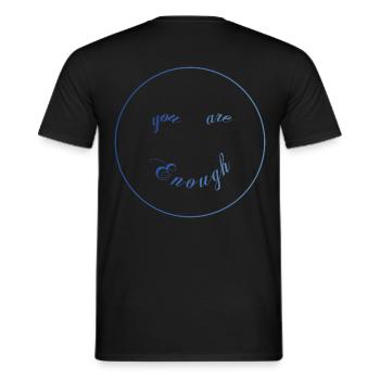 enough - Männer T-Shirt - Schwarz - Hinten - AI Model Male 178 light (178cm)