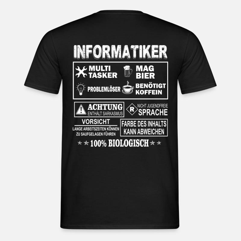 INFORMATIKER Multitasker - Männer T-Shirt - Schwarz