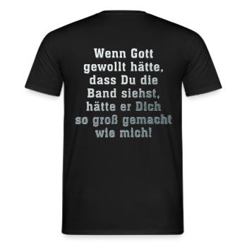 wenn_gott_gewollt_hatte_dass_du_die_band - Männer T-Shirt - Schwarz - Hinten - AI Model Male 178 light (178cm)