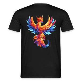 Phoenix phoenix fantasy magic bird - Men's T-Shirt - black - Back - AI Model Male 178 light (178cm)