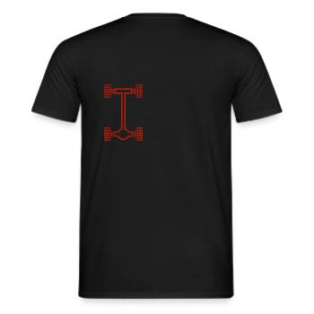 Quattro Arrière Impression intégrale C3 C4 80 100 200 - T-shirt homme - noir - Dos - AI Model Male 178 light (178cm)