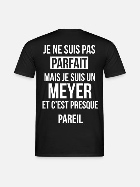 Nom de Famille - MEYER - T-shirt homme - noir