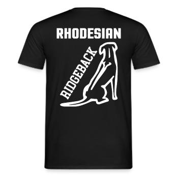 Rhodesian Ridgeback - Männer T-Shirt - Schwarz - Hinten - AI Model Male 178 light (178cm)