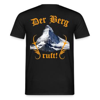 La montagne appelle! - T-shirt homme - noir - Dos - AI Model Male 178 light (178cm)