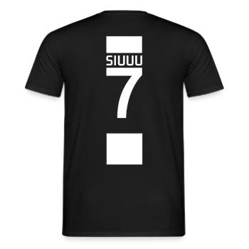 Siuuu - Men's T-Shirt - black - Back - AI Model Male 178 light (178cm)