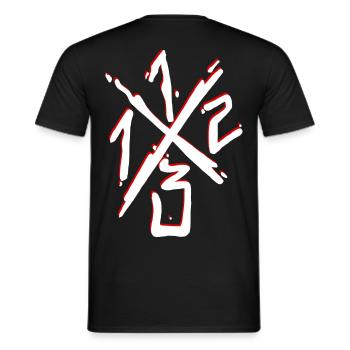 1312 - Männer T-Shirt - Schwarz - Hinten - AI Model Male 178 light (178cm)