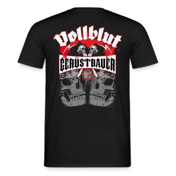 Thoroughbred scaffolding shirt printed - Men's T-Shirt - black - Back - AI Model Male 178 light (178cm)