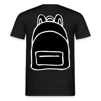 Sac à dos amusant - T-shirt homme - noir - Dos - AI Model Male 178 light (178cm)