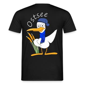 Ostsee - Männer T-Shirt - Schwarz - Hinten - AI Model Male 178 light (178cm)
