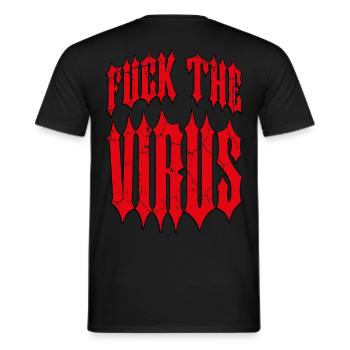 Fuck the virus - Men's T-Shirt - black - Back - AI Model Male 178 light (178cm)