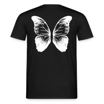 2reborn wings butterfly fluegel schmetterling fant - Männer T-Shirt - Schwarz - Hinten - AI Model Male 178 light (178cm)