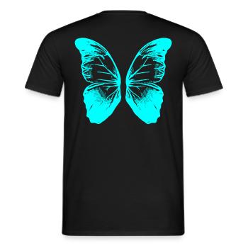2reborn wings butterfly fluegel papillon fant - T-shirt homme - noir - Dos - AI Model Male 178 light (178cm)
