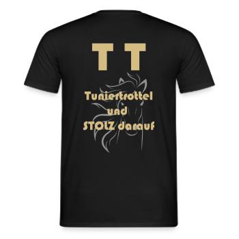 Compétition idiot TT équitation - T-shirt homme - noir - Dos - AI Model Male 178 light (178cm)