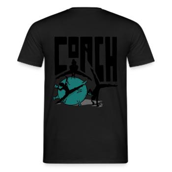 Gymnastique Corona Coach Handstand Sport - T-shirt homme - noir - Dos - AI Model Male 178 light (178cm)