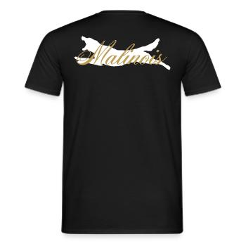 Mali Fly Malinois White - Men's T-Shirt - black - Back - AI Model Male 178 light (178cm)