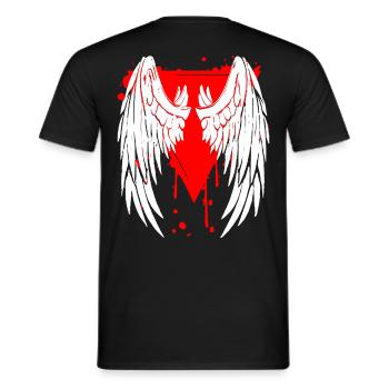 2reborn wings wings angel devil hell - Men's T-Shirt - black - Back - AI Model Male 178 light (178cm)