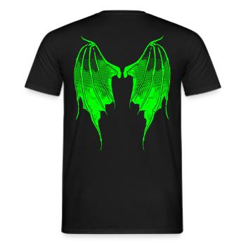 2reborn Devilwings Wings Devil Demon Wings green - Men's T-Shirt - black - Back - AI Model Male 178 light (178cm)