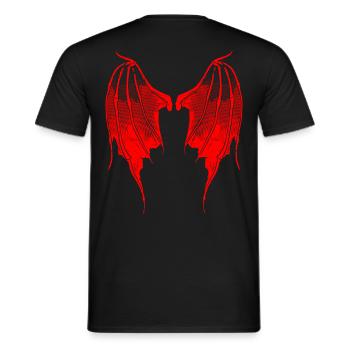 2reborn Devilwings Devil Wings Teufel rot - Männer T-Shirt - Schwarz - Hinten - AI Model Male 178 light (178cm)